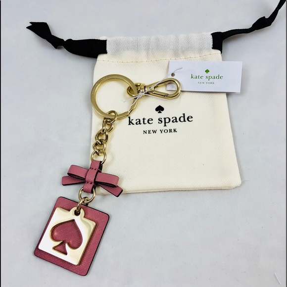 kate spade Accessories - New! Kate Spade Logo Crafted Keychain in Pink